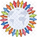 People Around The World Bonding Celebration Icon