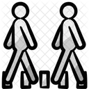 Pedestrians Walkers Zebra Cross Icon