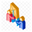 People Flying Kite Icon