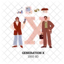 People Vector Generation X Icon