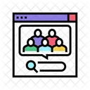Online People Requests People Analytics Icon