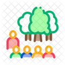 People Visit Forest  Icon