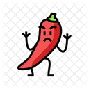 Pepper Character Vegetable Face Icon