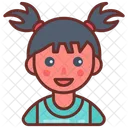 Pequeno Angulo Garoto Filha Ícone