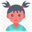Pequeno Angulo Garoto Filha Ícone