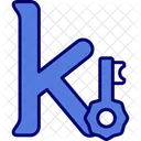 K Pequena Logotipo Letra Icon