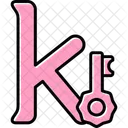 K Pequena Logotipo Letra Icon