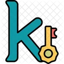 K Pequena Logotipo Letra Icon