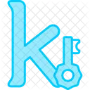 K Pequena Logotipo Letra Icon