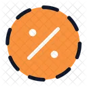 Co Percent Circle Dash Icon