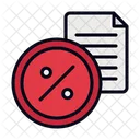 Percent File Document Icon