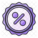 Percent Badge  Icon