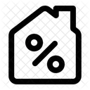 Percent Discount Home Icon