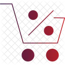Percent over shopping cart  Icon