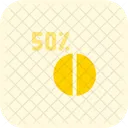 Percent Pie Chart Pie Chart Fifty Percent Icon
