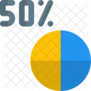 Percent Pie Chart Pie Chart Fifty Percent Icon