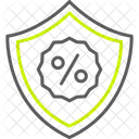 Percentage Shield Protection Icon