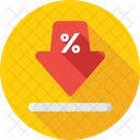 Percentage Download Arrow Icon