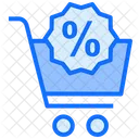 Percentage Cart Shopping Icon