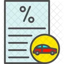 Percentage Loan Percent Car Loan Icon