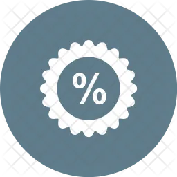 Percentage badge  Icon