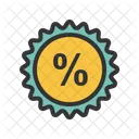 Percentage Badge Label Icon