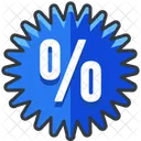 Percentage Sticker Badge Icon