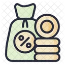 Percentage Bag Money Bag Loan アイコン