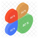 Percentage Pie Chart Percentage Chart Analytics アイコン
