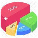 Percentage Pie Chart Percentage Chart Analytics Icône