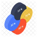 Percentage Pie Chart Percentage Chart Analytics アイコン