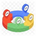 Percentage Pie Chart Percentage Chart Analytics アイコン