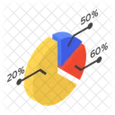 Percentage Pie Chart Percentage Chart Analytics アイコン