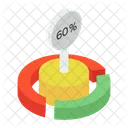 Percentage Pie Chart Percentage Chart Analytics アイコン