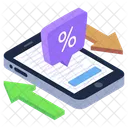 Data Analytics Percentage Chart Business Message アイコン