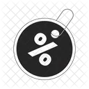 Percentage circle tag  Icon