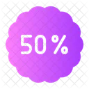 Percentage Discount Percentage Half Price Icon