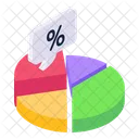 Percentage Graph Percentage Chart Data Analytics アイコン