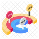 Data Analytics Percentage Chart Circle Chart アイコン