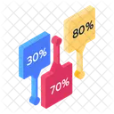 Percentage Boards Percentage Timeline Infographics アイコン