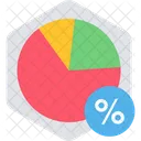 Percentage Pie Chart Chart Graph 아이콘