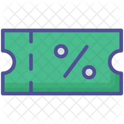 Percentage Sale Ticket  Icon