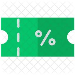 Percentage Sale Ticket  Icon