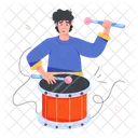 Band Musician Percussionist Drummer Icon