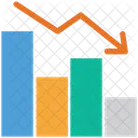 Grafico Decrescente Relatorio Ícone