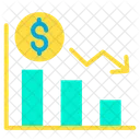 Grafico De Analise Grafico Descendente Perda Financeira Ícone