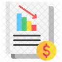 Perda Negocios Grafico Ícone