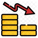 Perda De Dinheiro Seta Custo Ícone
