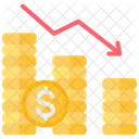 Grafico De Renda Comercio E Compras Perda Ícone