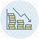 Perda Financeira Baixa Perda De Negocios Ícone